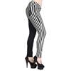 Banned - Half Black Half Striped Hose gerades bein - Schwarz/Weiß Product image